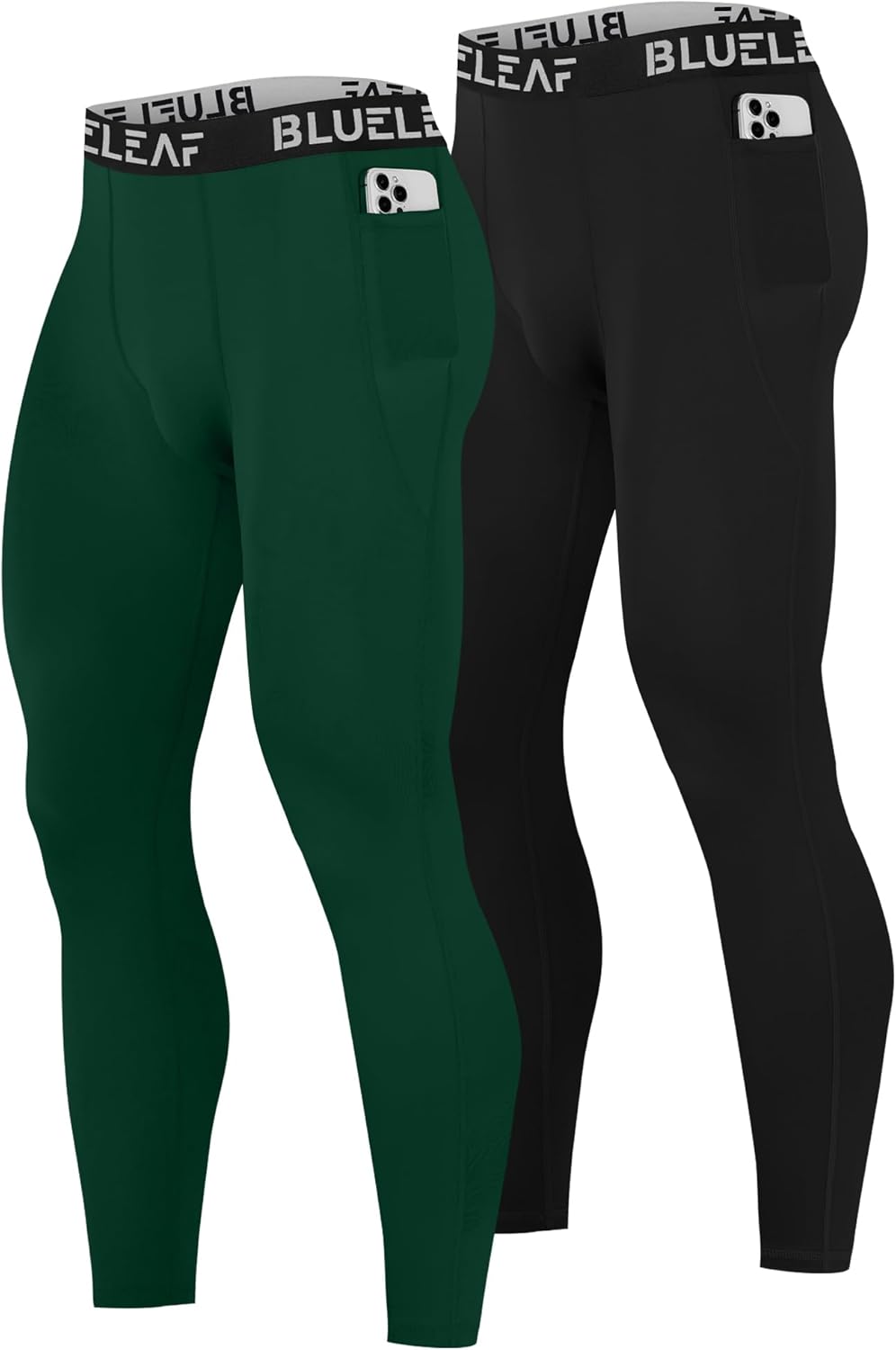 Blueleaf Men's Compression Pants Running Workout Leggings with Pockets Athletic Tights Base Layer for Basketball Sports - Image 15