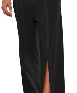 Deyeek Tear Away Pants for Men Full Zipper Legs Sweat Pants Mens Open Bottom Sweatpants Breakaway Cotton Post Surgery Pants