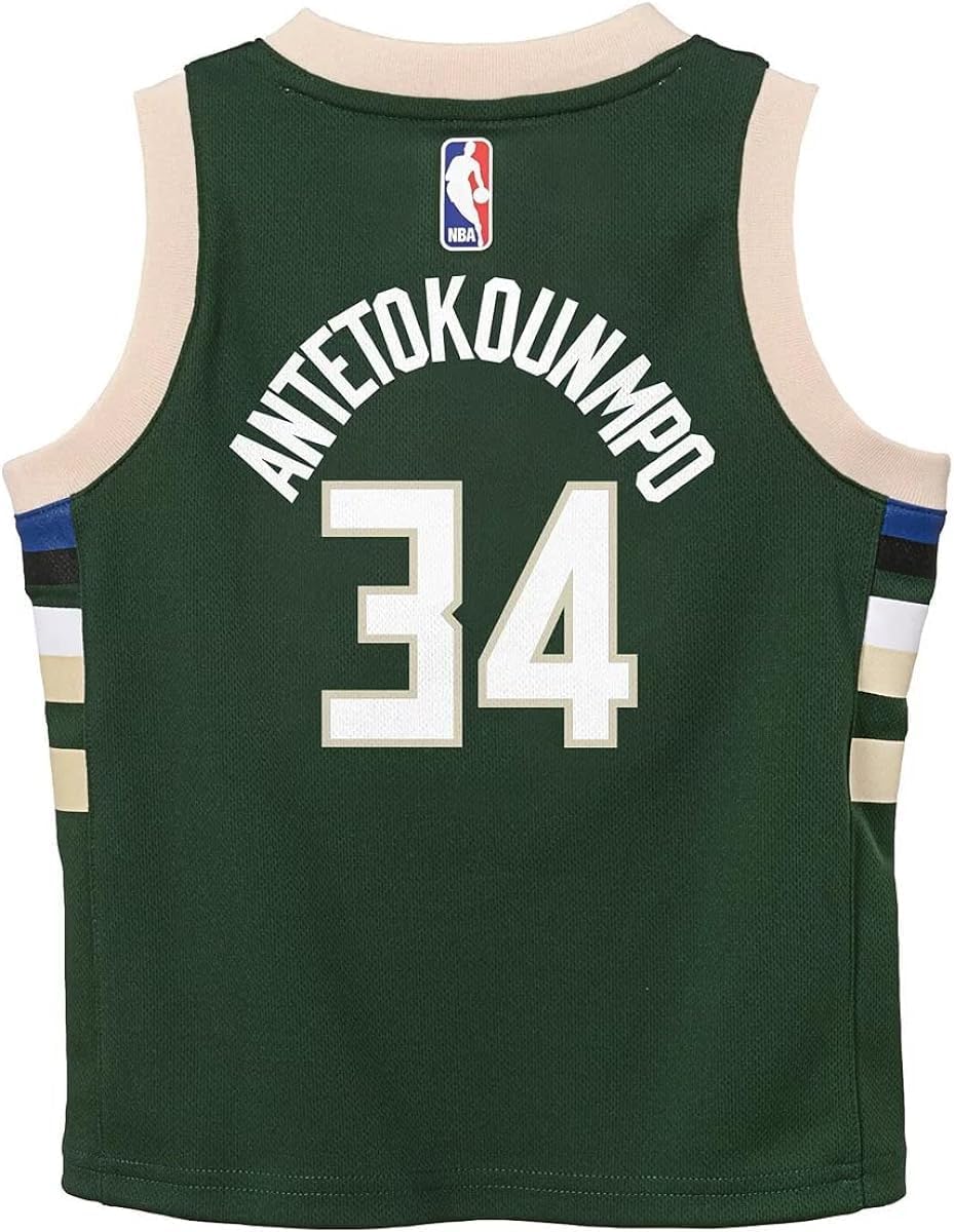 Giannis Antetokounmpo Milwaukee Bucks NBA Toddler Boys 2-4 Green Icon Edition Player Jersey - Image 3