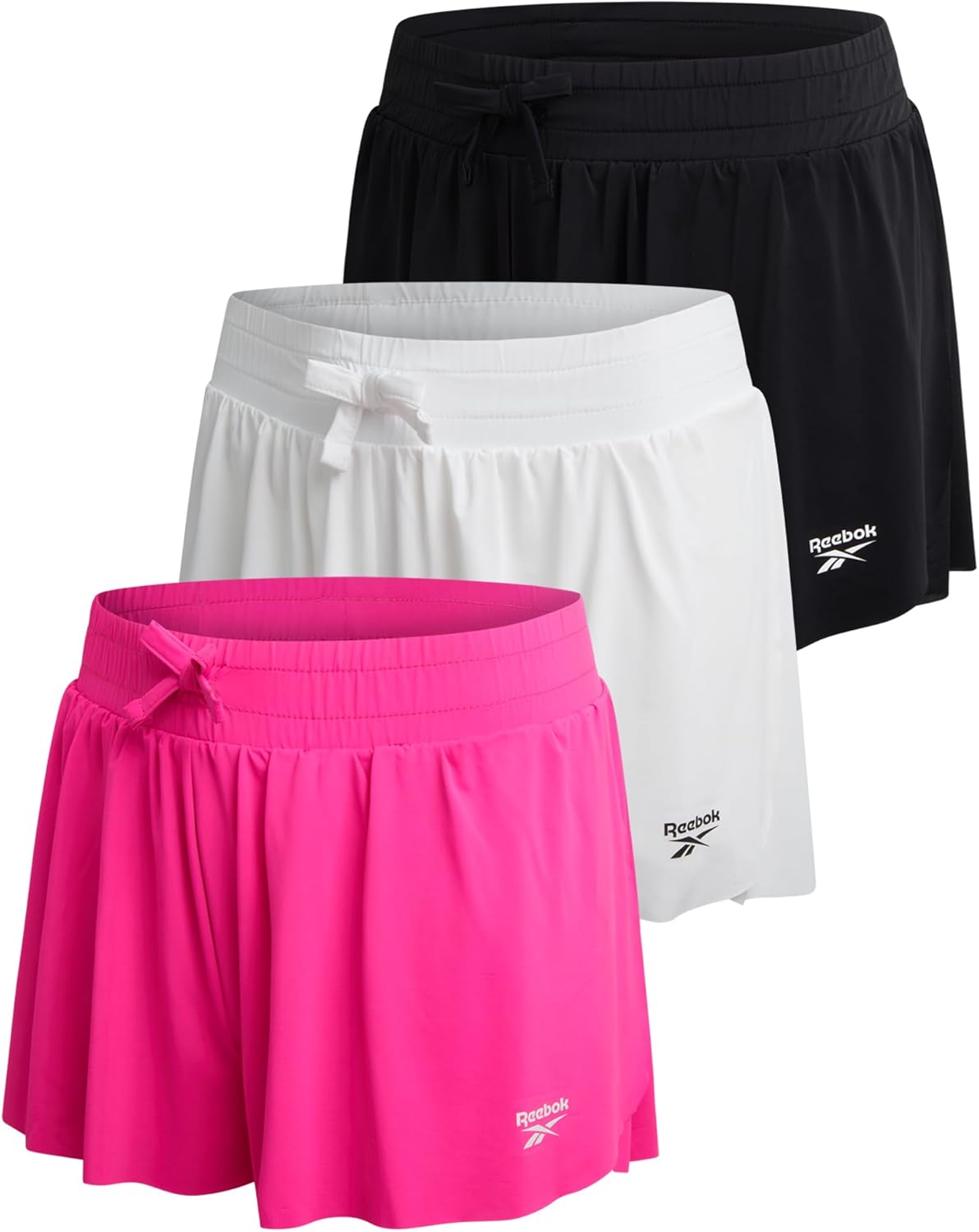 Reebok Girls Athletic Shorts - 3 Pack Lightweight Butterfly Short with Liner - Active Performance Flowy Shorts for Girls - Image 7