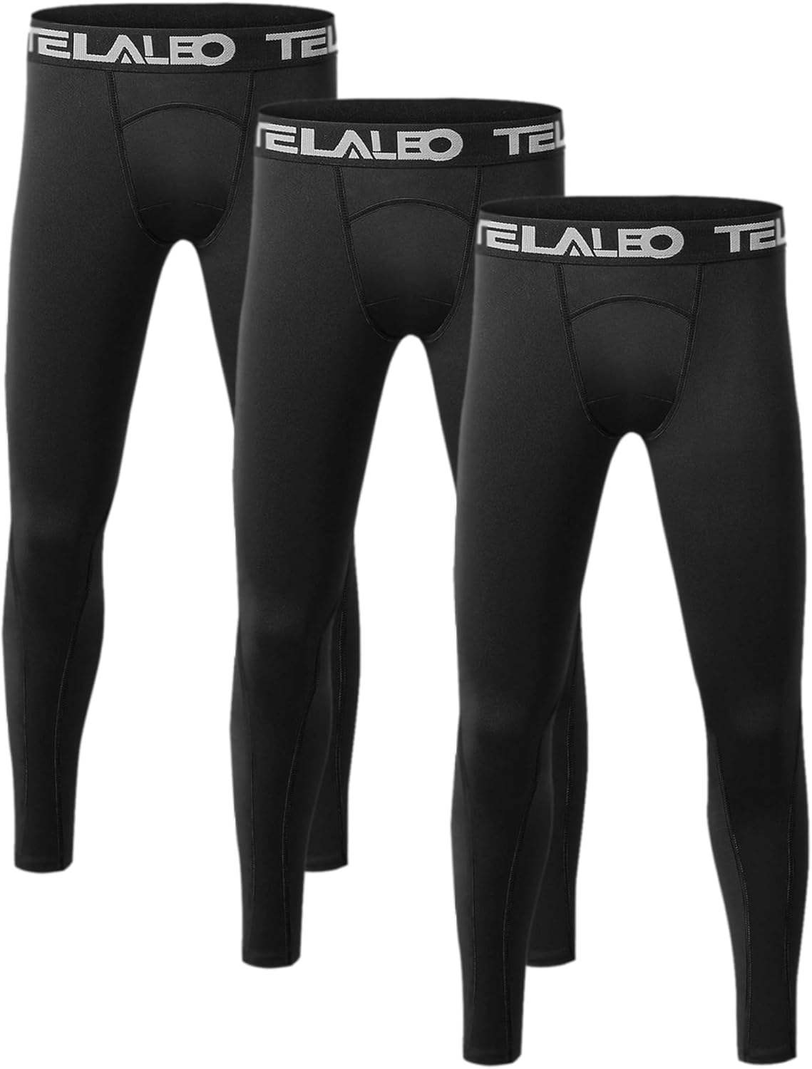 TELALEO 1/2/3/4 Pack Boys' Youth Compression Leggings Pants Tights Athletic Base Layer for Running Hockey Basketball - Image 8