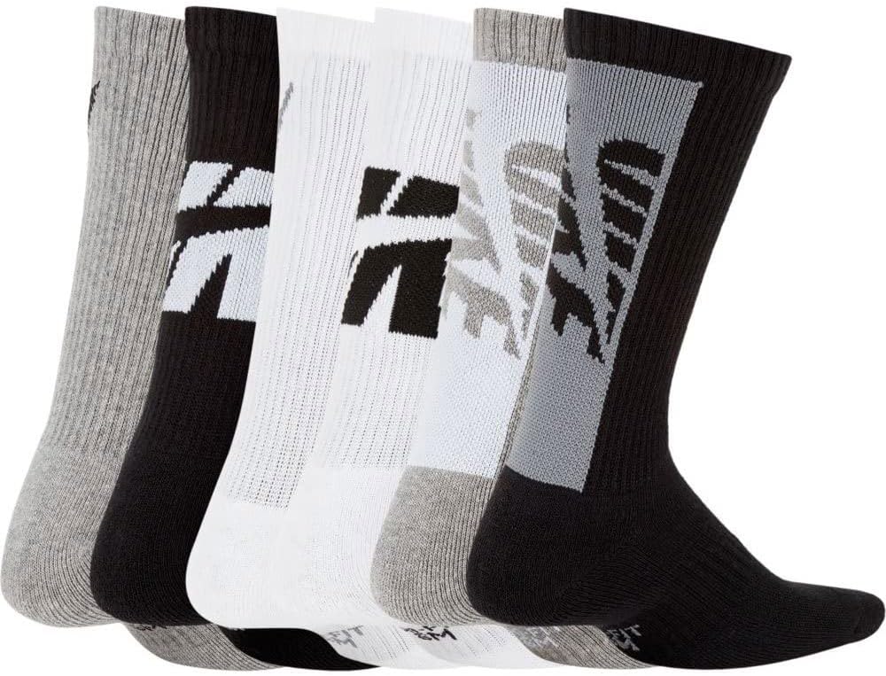 Nike unisex-child Kid's Everyday Cushioned Graphic Crew Socks (6 Pair) - Image 2