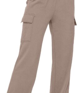 AUTOMET Womens Cargo Sweatpants Baggy Fleece High Waisted Joggers Sweat Pants Athletic Pants