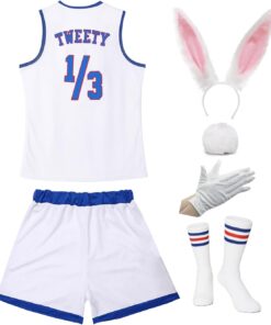 Women Basketball Jersey #10 Lola And 1/3 Space Costume 90s Movie Cosplay Halloween Sports Shirt White XS-XXL