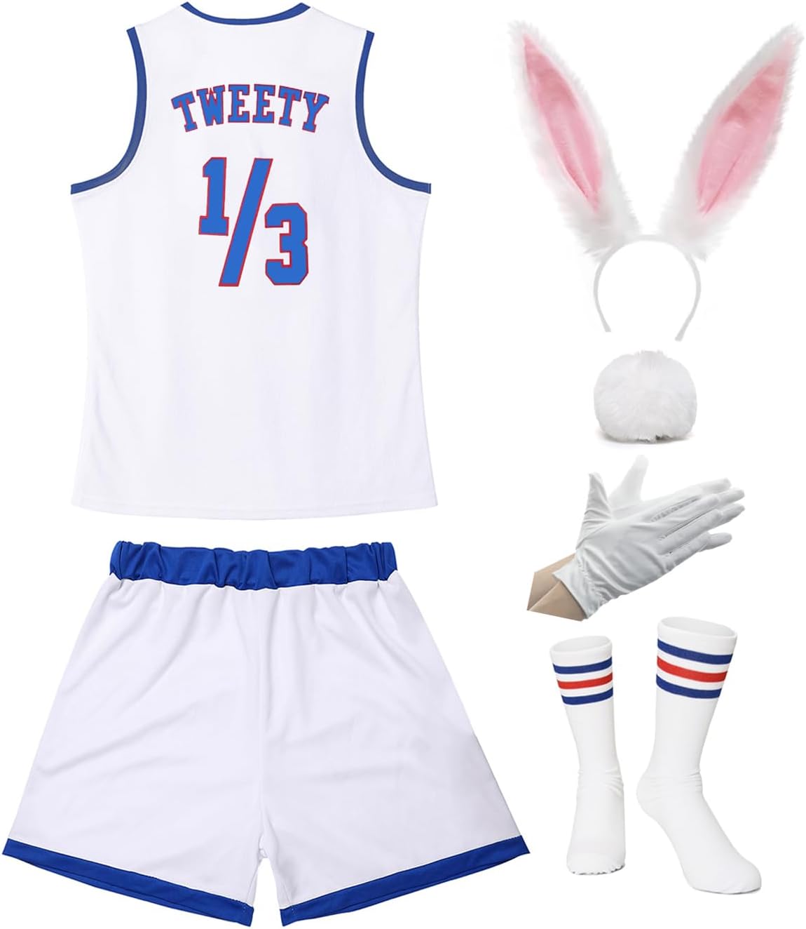 Women Basketball Jersey #10 Lola And 1/3 Space Costume 90s Movie Cosplay Halloween Sports Shirt White XS-XXL