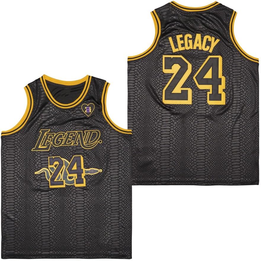 Men's Legend 8 24 Black Snakeskin Basketball Jersey - Image 4