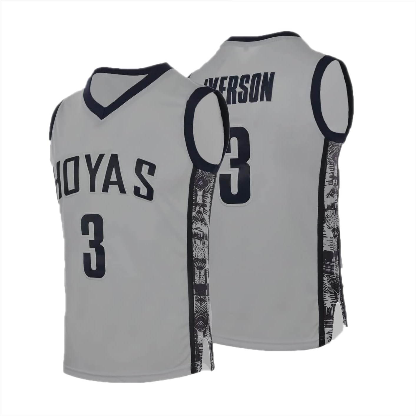 Men's #3 Ivenson Basketball Jersey S-XXXL Gray, 90s Hip Hop Clothing,Stitched Letters and Numbers