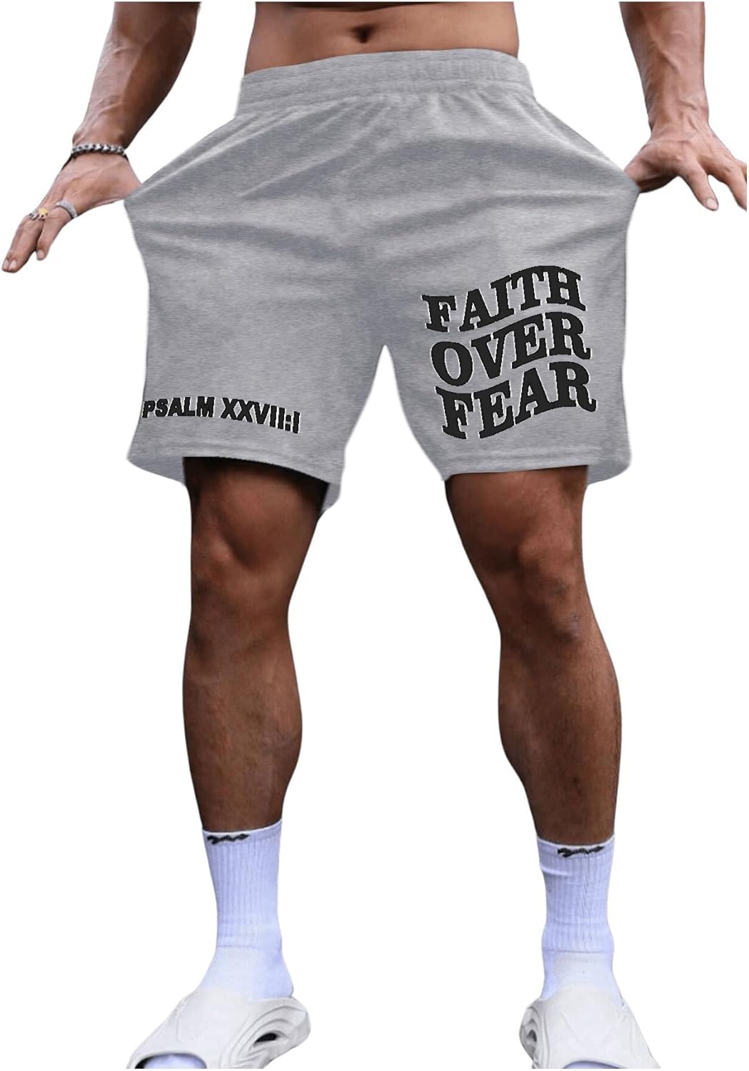 SOLY HUX Men's Graphic Shorts High Waist Elastic Casual Workout Athletic Gym Summer y2k Shorts - Image 9