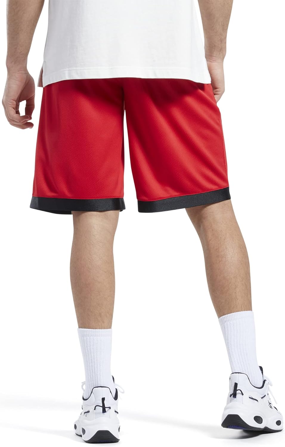 Reebok Men's Basketball Mesh Shorts, Black, L - Image 5