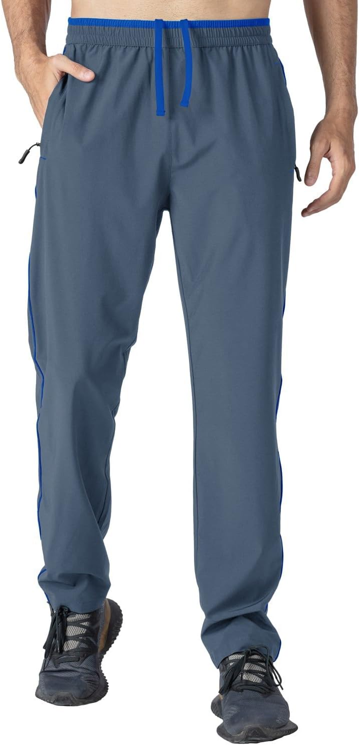 Rdruko Men's Casual Pants Lightweight Quick Dry Hiking Running Workout Outdoor Sports Sweat Pants - Image 28