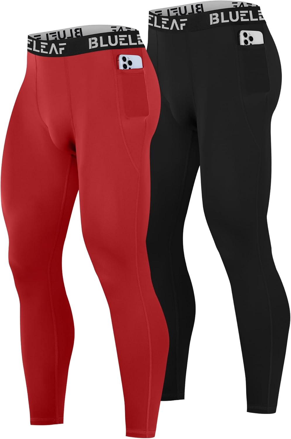 Blueleaf Men's Compression Pants Running Workout Leggings with Pockets Athletic Tights Base Layer for Basketball Sports - Image 14