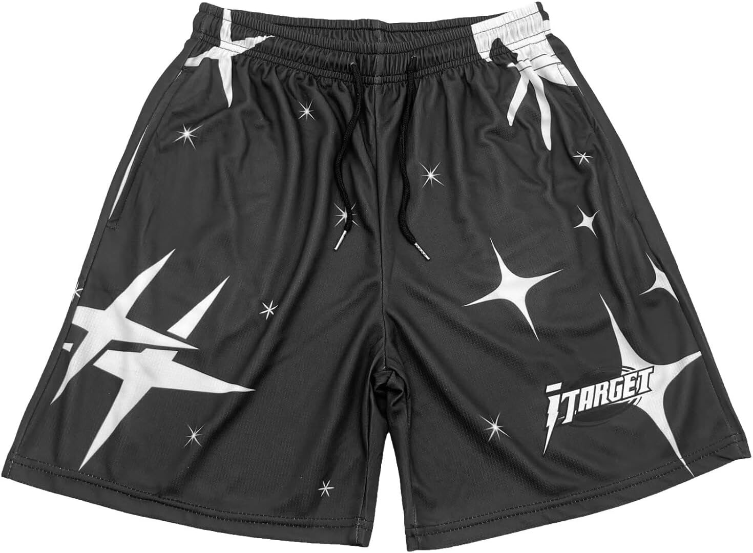 Men's Mesh Basketball Shorts Breathable Athletic Shorts with Pockets Lightning & Star Print Gym Training Outdoor - Image 38