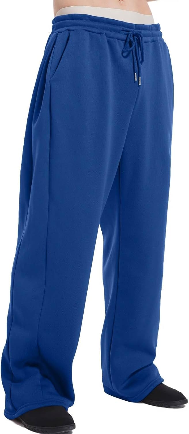 Men's Baggy Sweatpants Fleece Casual Pants Elastic Waist Athletic Workout Jogger Sweat Fall Winter 2025