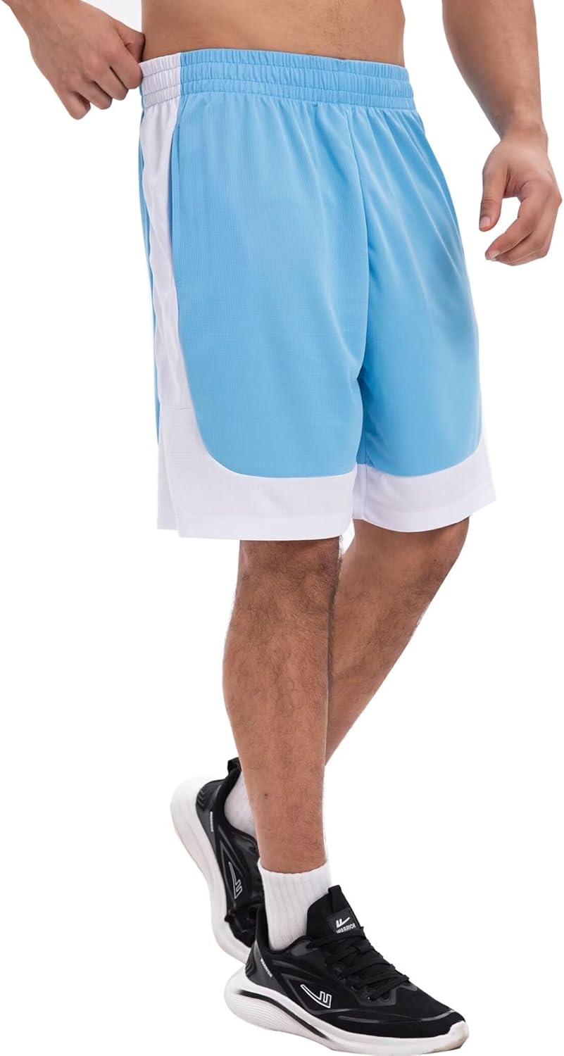 OYGSieg 6 Pack Mens Mesh Athletic Basketball Shorts Gym Shorts with Pockets, Quick Dry Workout Running Shorts Casual for Men - Image 5