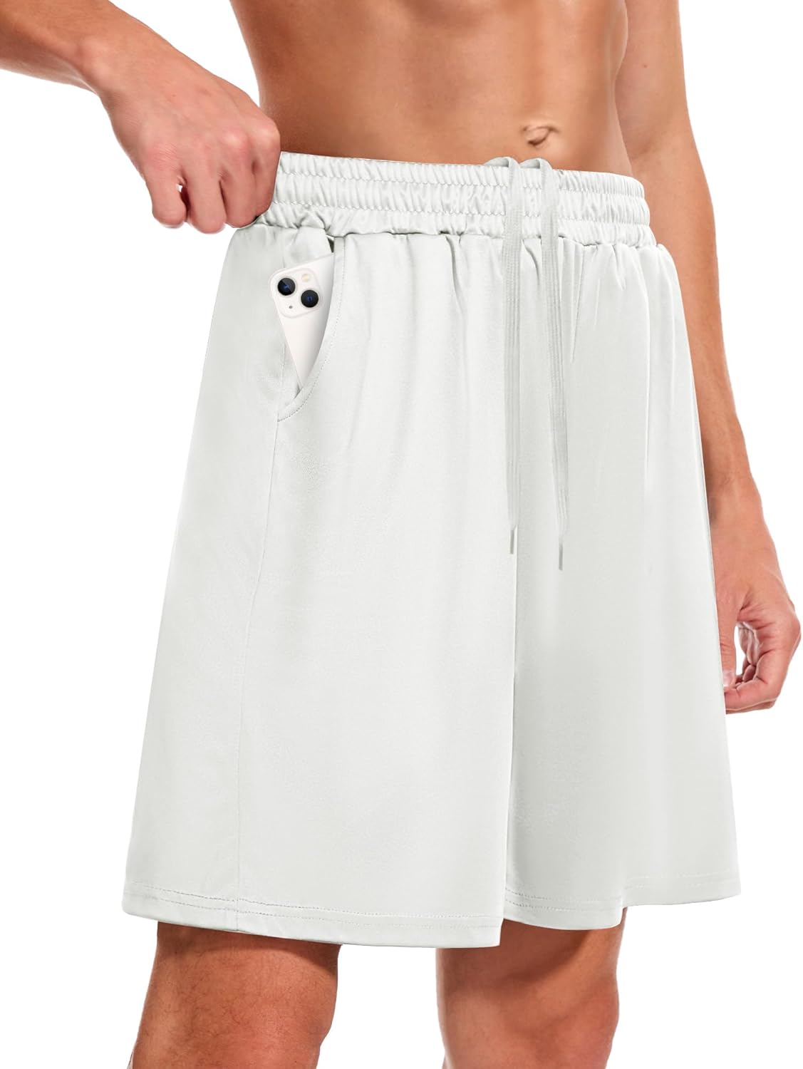 Men's Athletic Gym Shorts - Quick Dry Black Casual Basketball Shorts with Pockets for Running Workout Activewear - Image 11