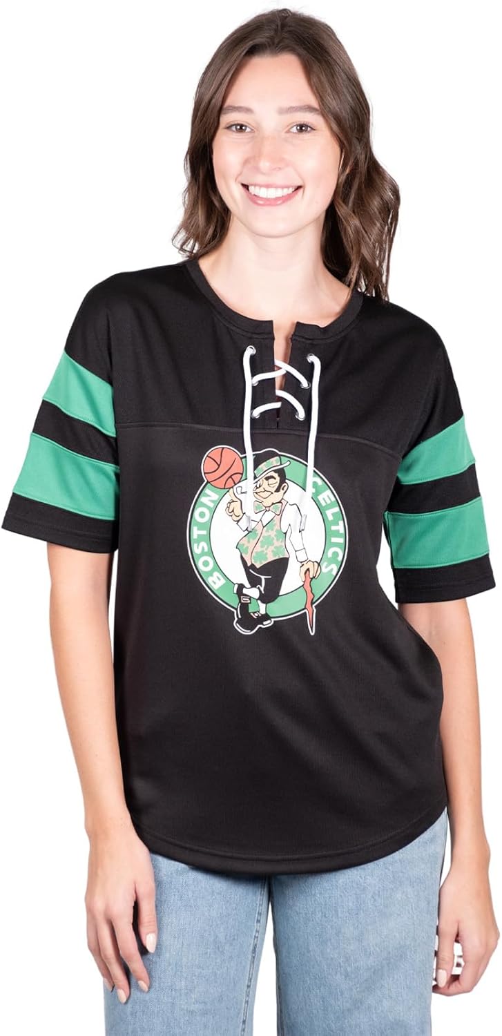 Ultra Game Women's NBA Official Super Soft Mesh Lace-up Jersey Shirt - Image 8