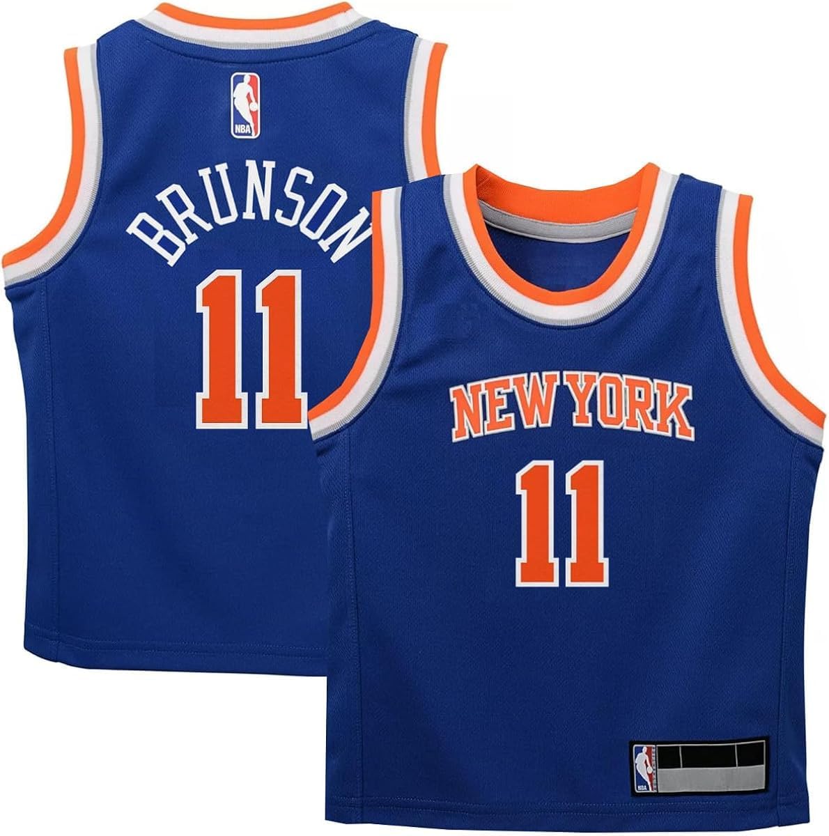 Jalen Brunson New York Knicks NBA Toddler 2-4 Blue Icon Edition Romper Onesie Player Jersey