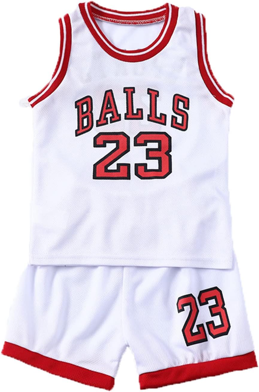 Kids Sports Shorts Set Todder Boys Jerseys Tracksuit 2 Piece Basketball Top Mesh Shorts Set - Image 7