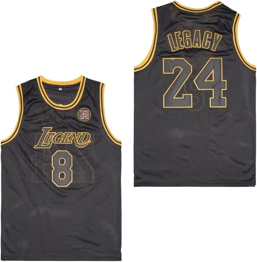 Men's Legend 8 24 Basketball Jersey,90S Hip Hop Sports Shirts for Men