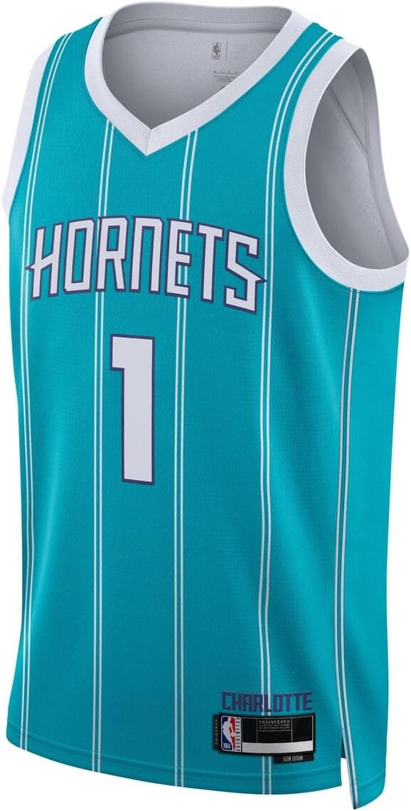 LaMelo Ball Charlotte Hornets NBA Kids Youth 8-20 Teal Icon Edition Swingman Jersey - Image 2