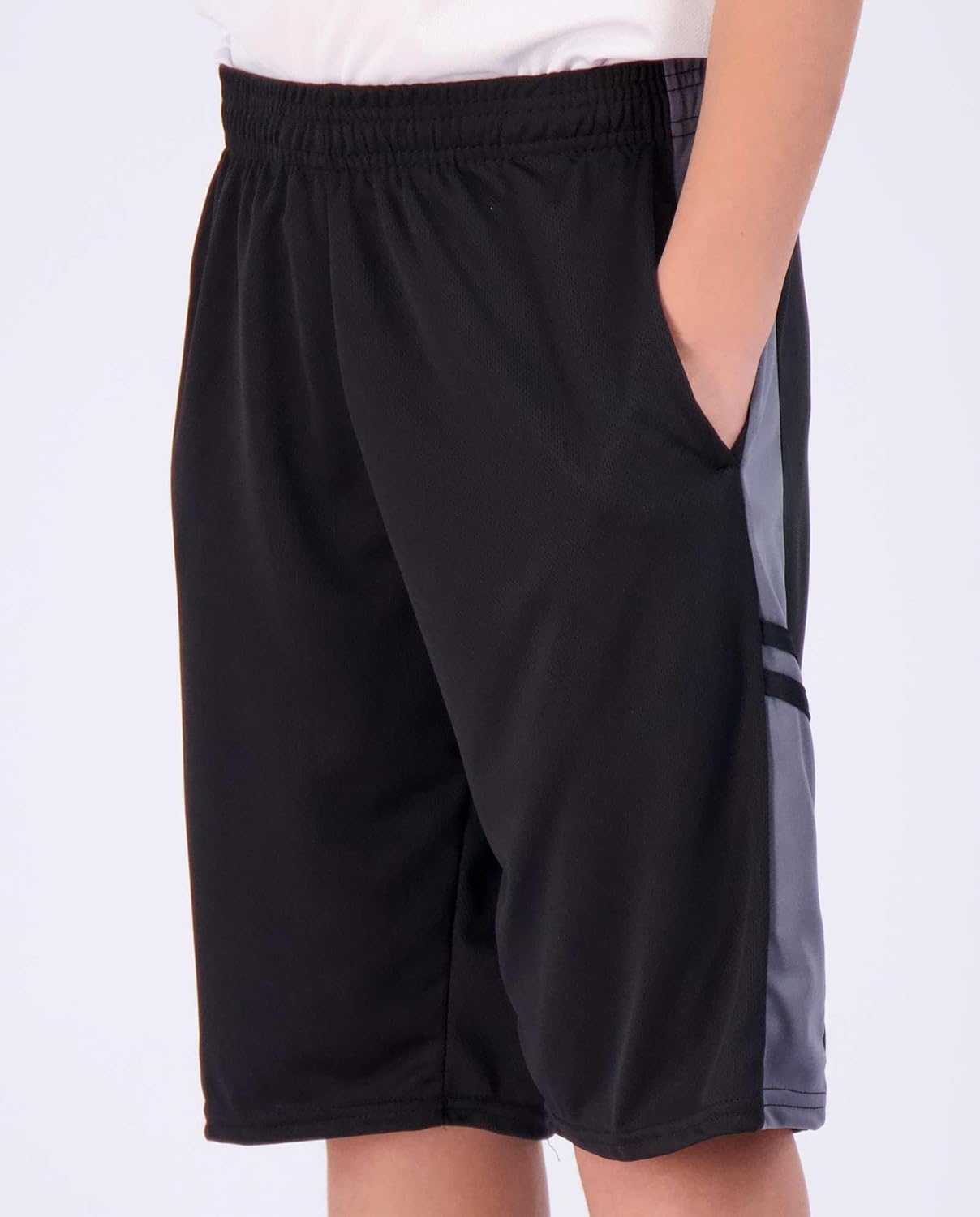 Real Essentials 5 Pack: Boys' Mesh Basketball Athletic Shorts with Pockets – Teen Kids Youth Quick Dry Soccer Running Gym - Image 4