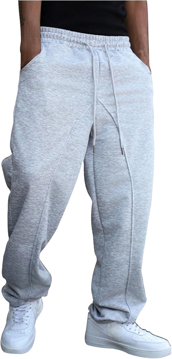 Men's Baggy Sweatpants Fleece Casual Pants Elastic Waist Athletic Workout Jogger Sweat Fall Winter 2025 - Image 25