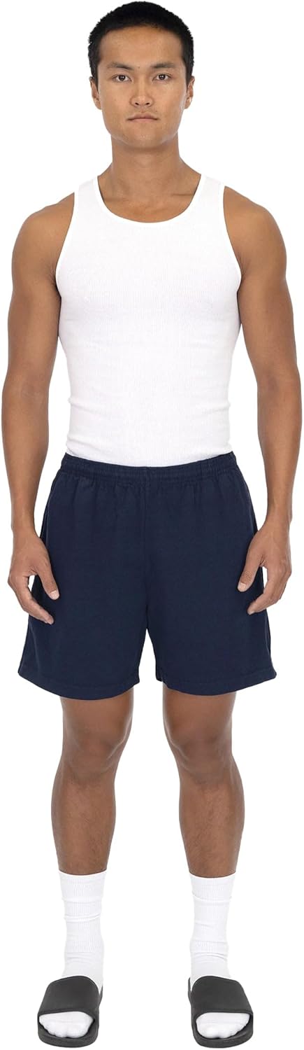LOS ANGELES APPAREL 1242GD - Heavy Jersey Gym Men's Shorts - Athletic Mens Basketball Shorts - Image 3