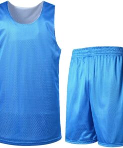 Men's Reversible Basketball Jersey Uniform Suit Blank Mensh Jersey Team Custom Basketball Shirts and Shorts