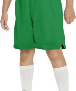 Haloumoning Boys Athletic Shorts High Waist Elastic Active Performance Running Basketball Shorts with Pockets 5-14 Years