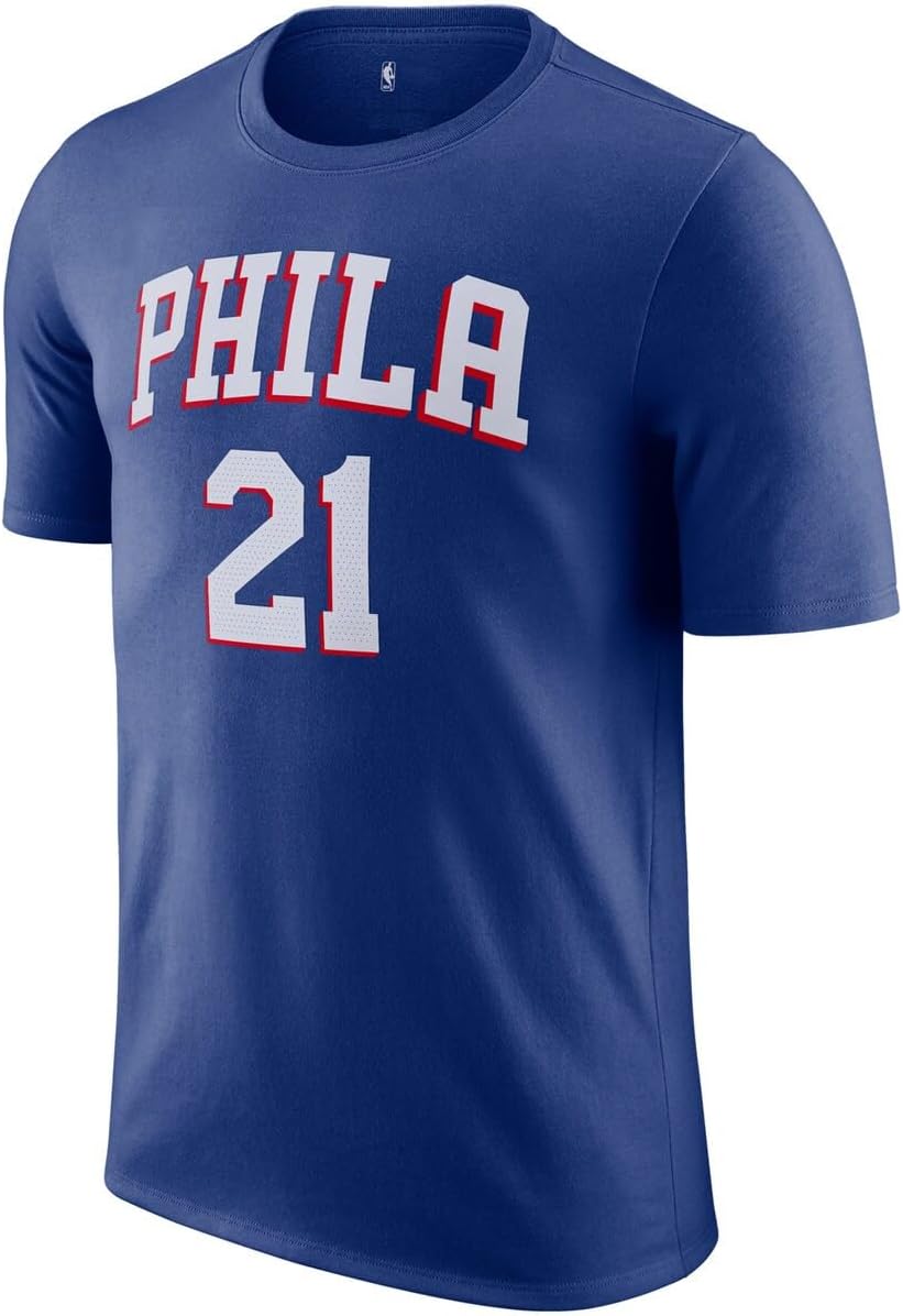 Joel Embiid Philadelphia 76ers NBA Kids Youth 4-20 Blue Icon Edition Performance Jersey T-Shirt - Image 2