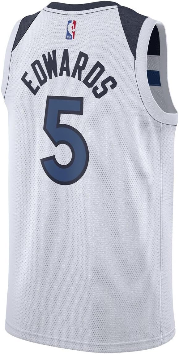 Anthony Edwards Minnesota Timberwolves NBA Kids Youth 8-20 Association Edition White Swingman Jersey - Image 3