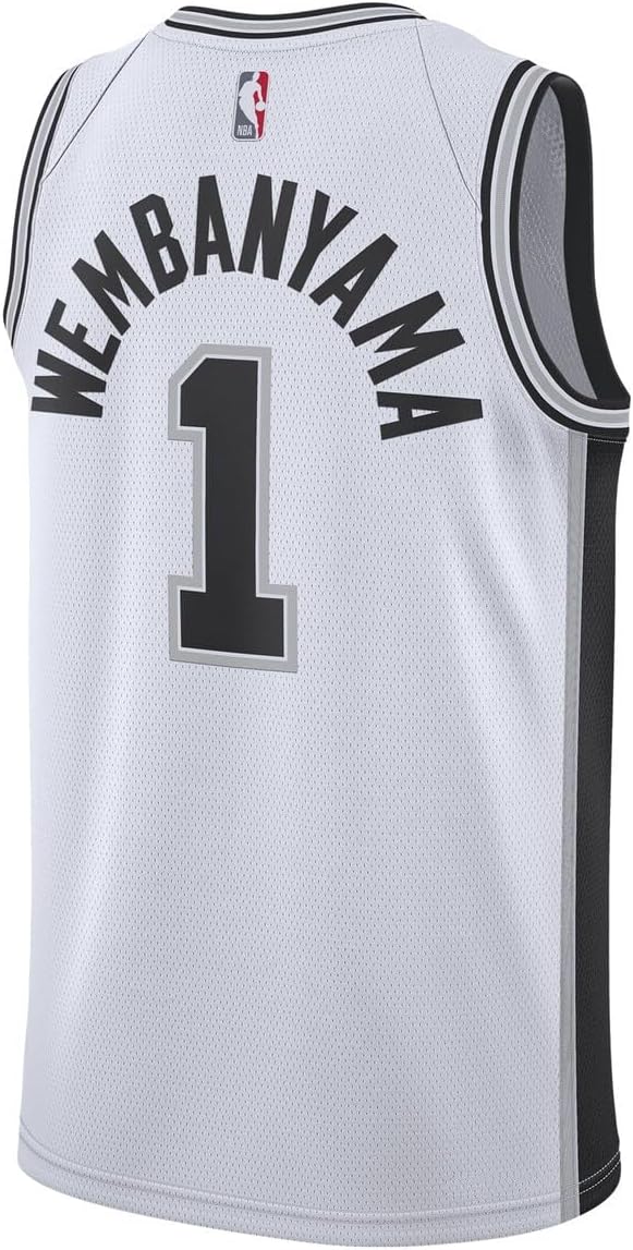 Victor Wembanyama San Antonio Spurs NBA Kids Youth 8-20 Association Edition White Swingman Jersey - Image 3