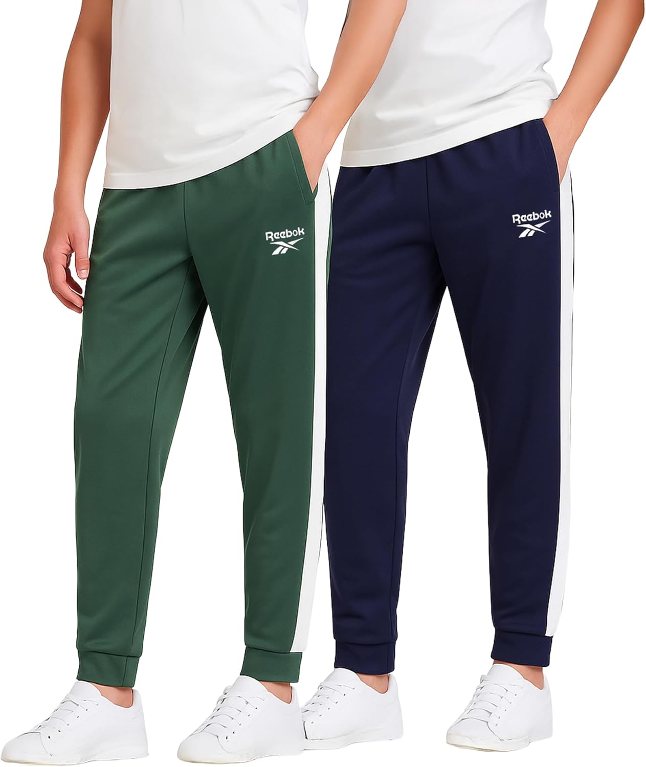 Reebok Boys Sweatpants - 2 Pack Performance Tricot Boys Joggers Athletic Pants with Elastic Waistband (Sizes Run Small) - Image 11