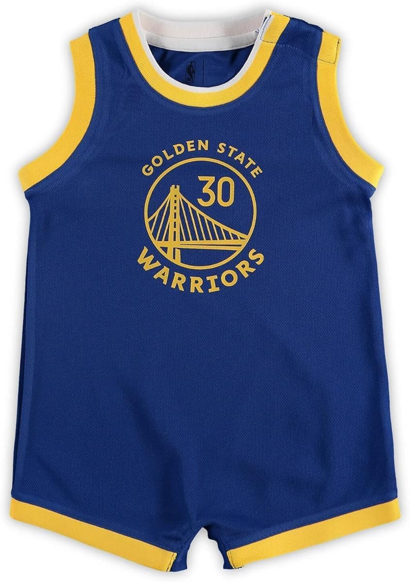 Stephen Curry Golden State Warriors NBA Infants 12-24 Months Blue Icon Edition Romper Creeper Player Jersey - Image 2