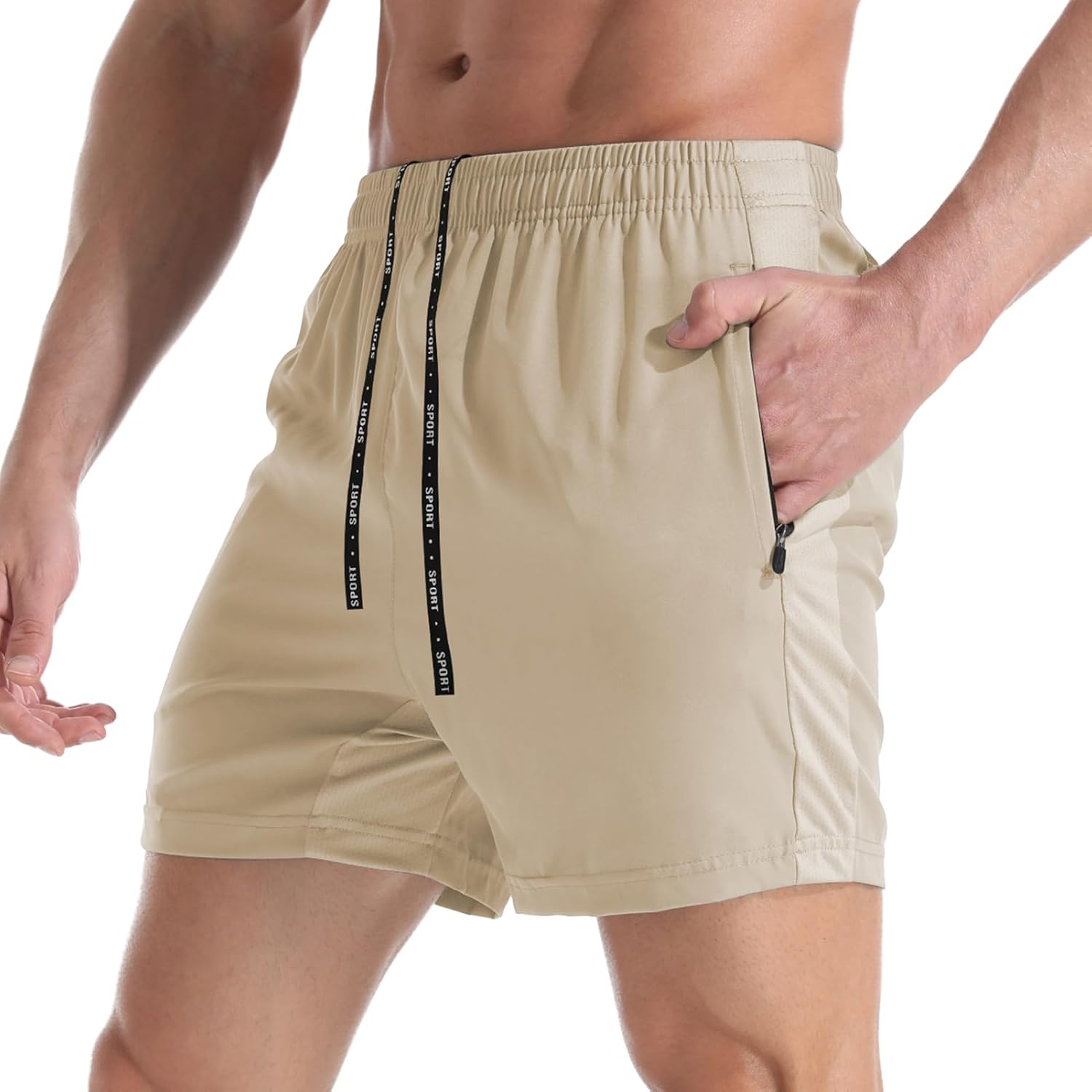 VPOS Gym Shorts for Men 5 Inch - Lightweight Mens Athletic Shorts Quick Dry Workout Running Shorts with Zipper Pockets - Image 15