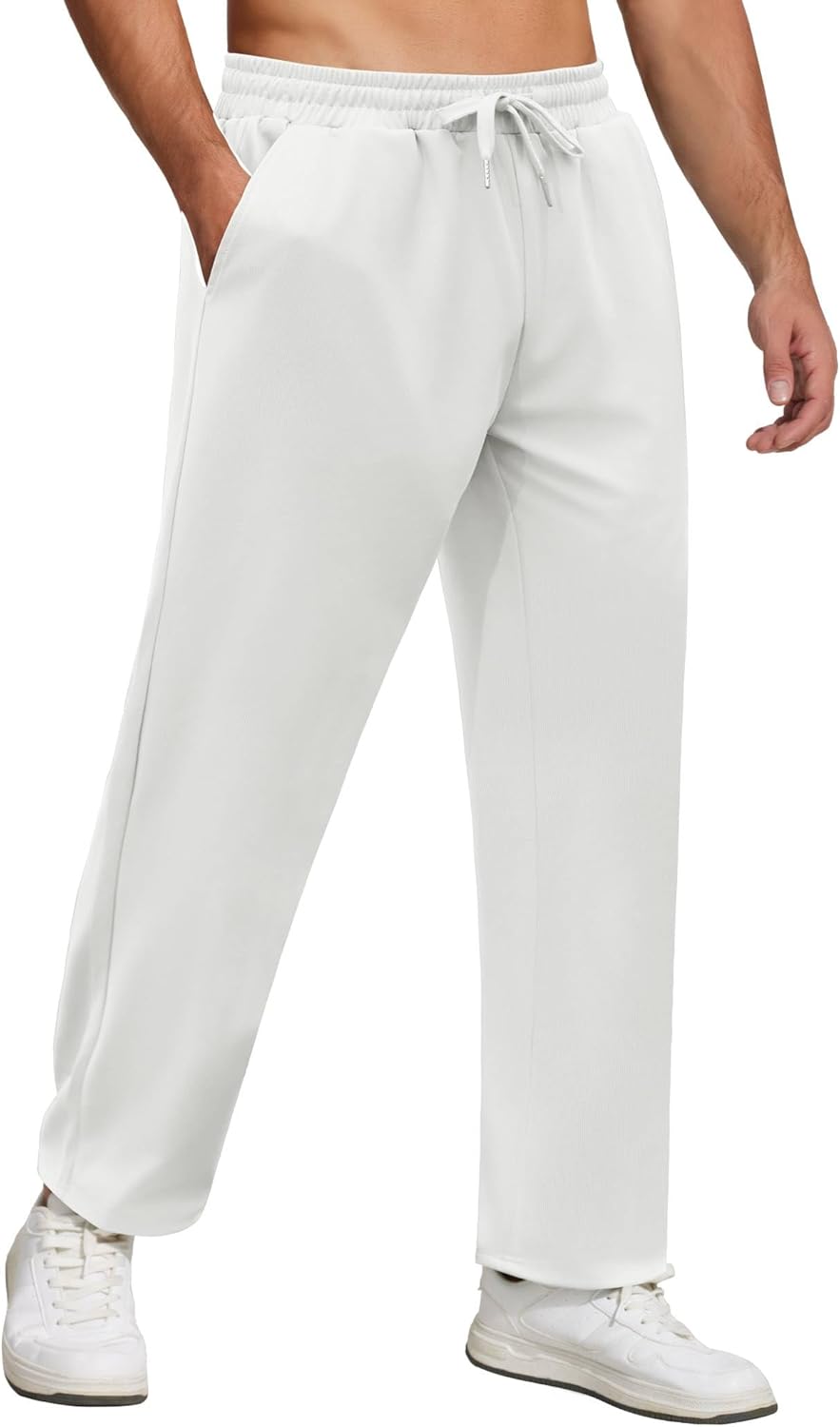 COOFANDY Men Jogger Yoga Sweatpants Casual Athletic Elastic Waist Pants Open Bottom Trouser Jersey Knit Pants with Pockets - Image 6