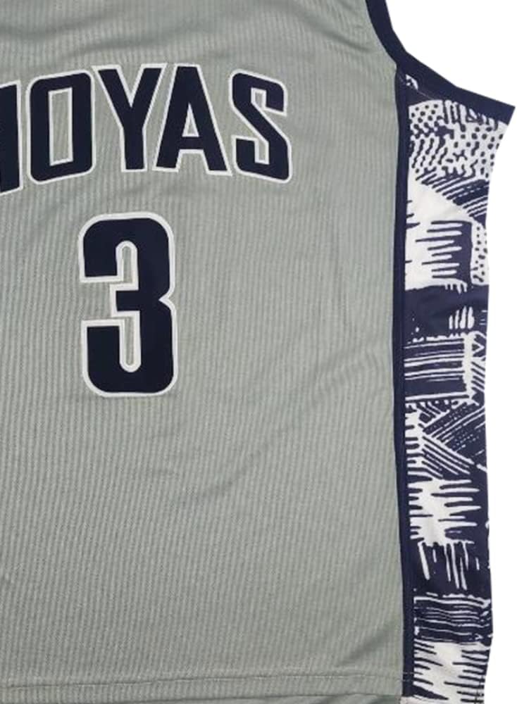 Men's #3 Ivenson Basketball Jersey S-XXXL Gray, 90s Hip Hop Clothing,Stitched Letters and Numbers - Image 3