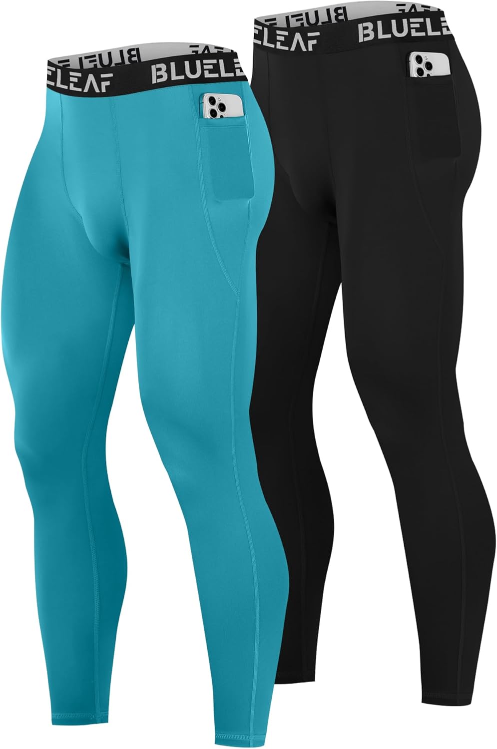 Blueleaf Men's Compression Pants Running Workout Leggings with Pockets Athletic Tights Base Layer for Basketball Sports - Image 13
