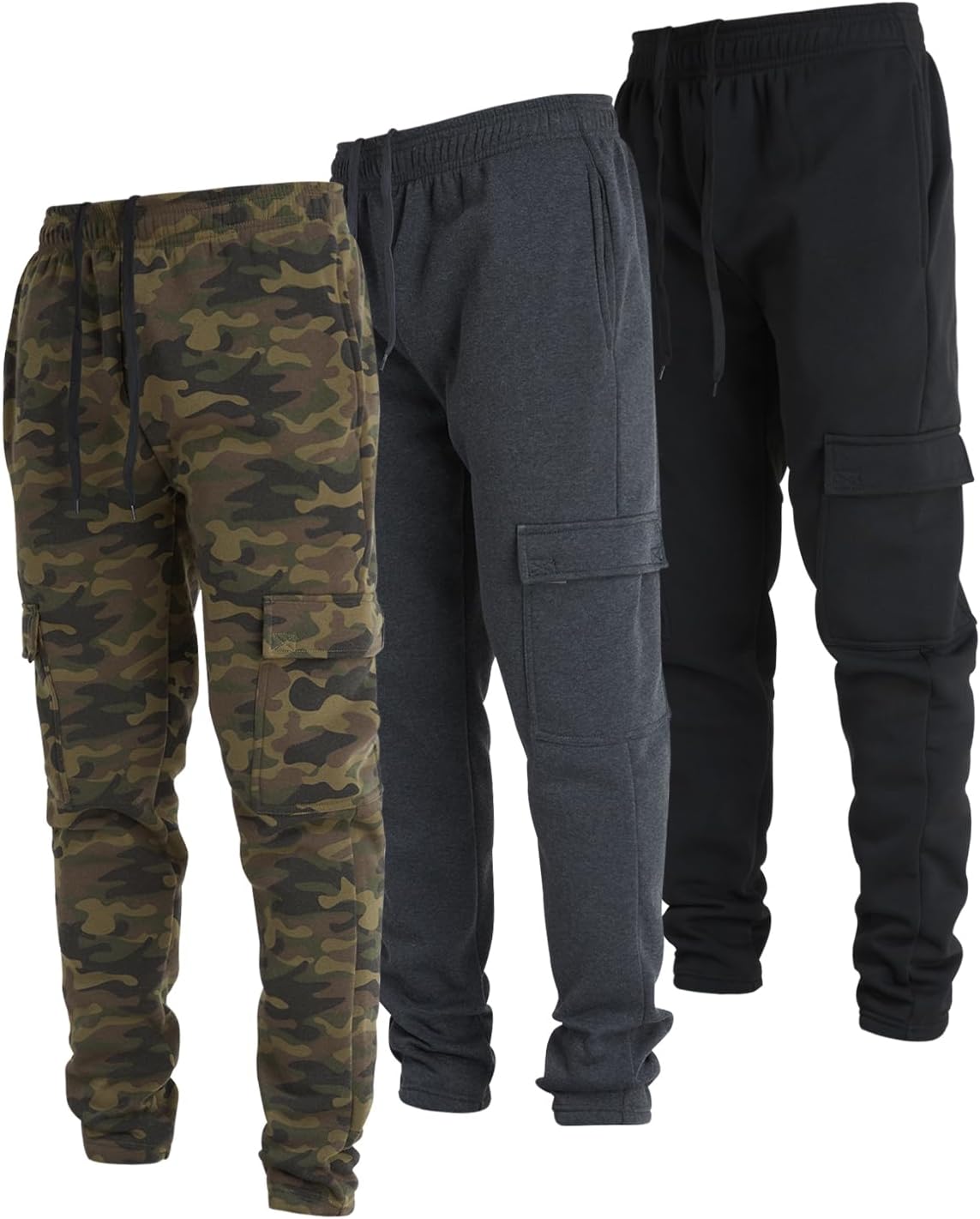 Ultra Performance 3 Pack Mens Open Bottom Sweatpants with Pockets, Casual Sweatpants for Men - Image 12