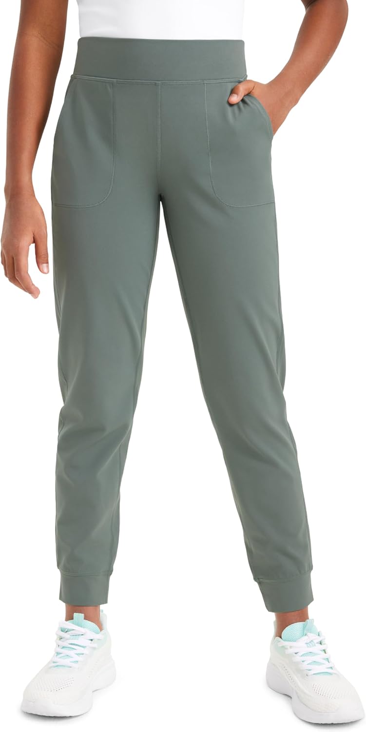 CRZ YOGA Butterlift Girls Joggers with Pockets - Athletic Active Casual Lounge Running Pants for Kids Teen Soft - Image 8