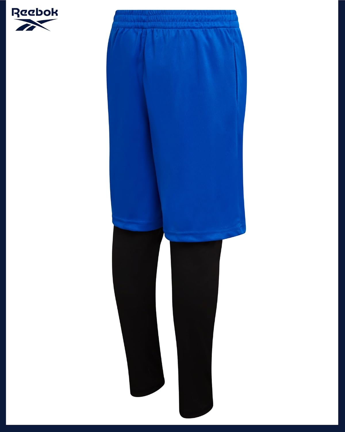 Reebok Boys Basketball Shorts with Leggings - 2-in-1 Boys Athletic Shorts with Inner Compression Pants, Drawstring & Pockets - Image 6