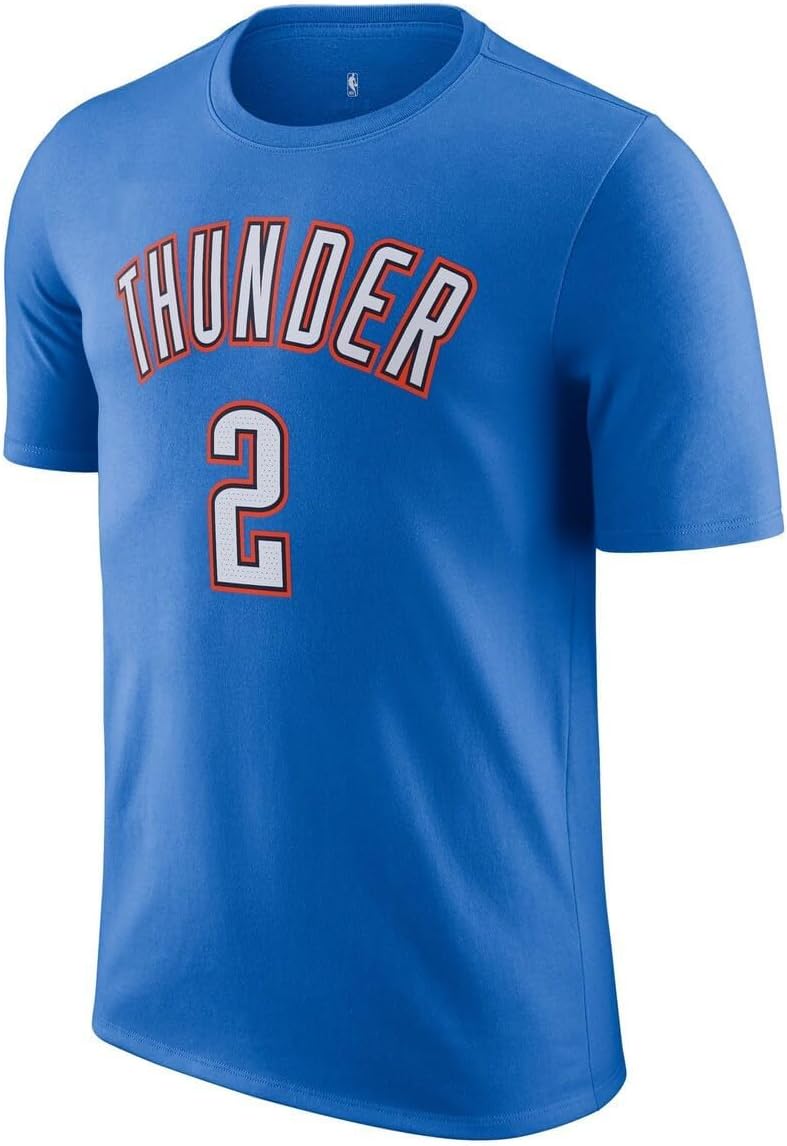 Shai Gilgeous-Alexander Oklahoma City Thunder NBA Kids Youth 4-20 Blue Icon Edition Performance Jersey T-Shirt - Image 2
