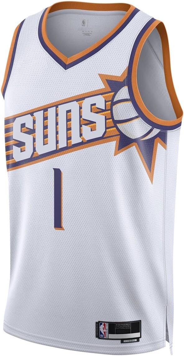 Devin Booker Phoenix Suns NBA Kids Youth 8-20 Association Edition White Swingman Jersey - Image 2