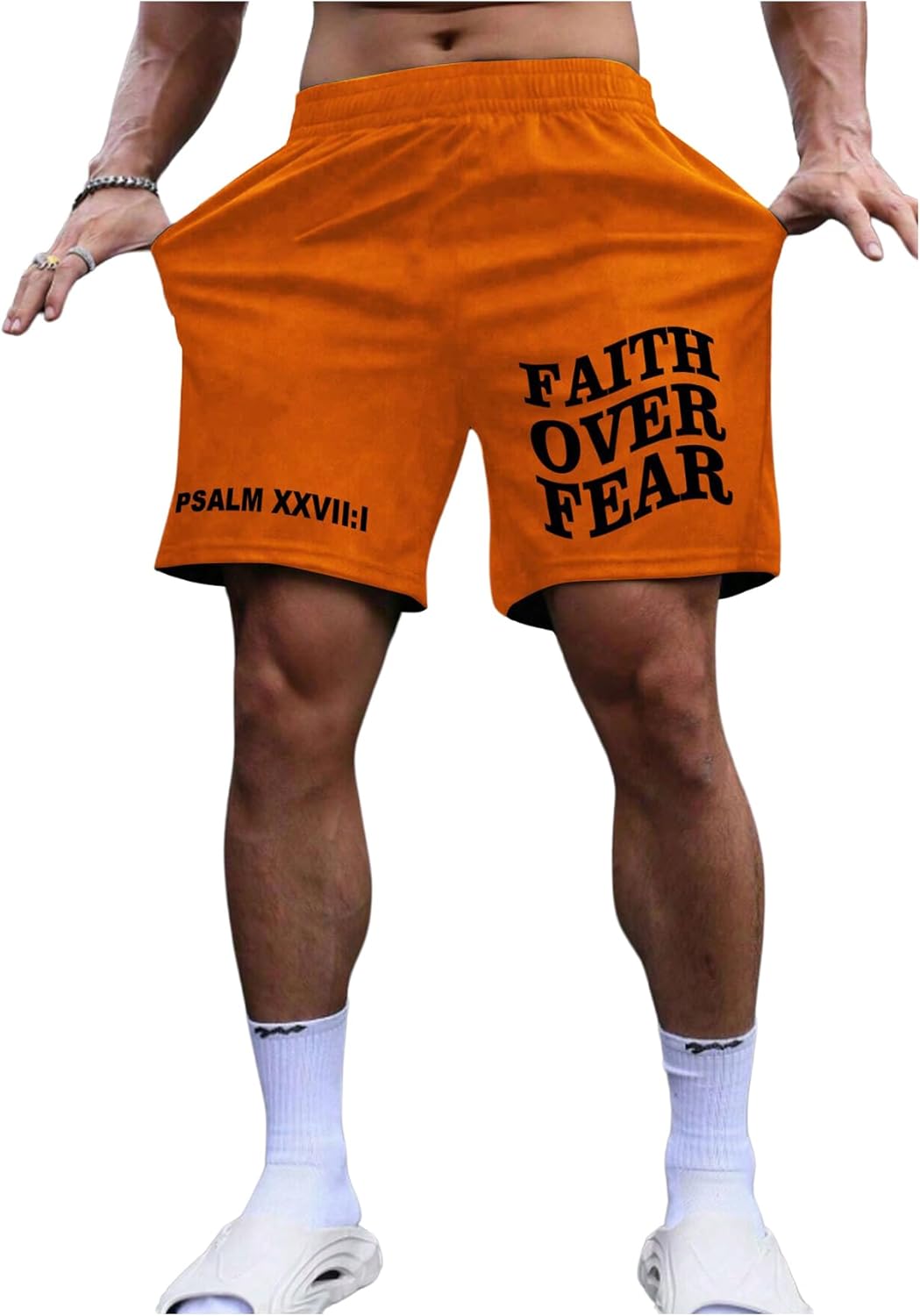 SOLY HUX Men's Graphic Shorts High Waist Elastic Casual Workout Athletic Gym Summer y2k Shorts - Image 13