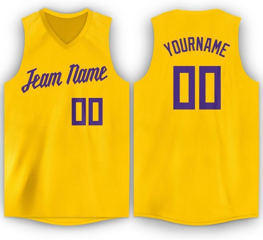 Custom Name Team Name Number Gold Red-Black Authentic Throwback Basketball Jersey, Personalized Uniform Basketball Shirt - Image 23