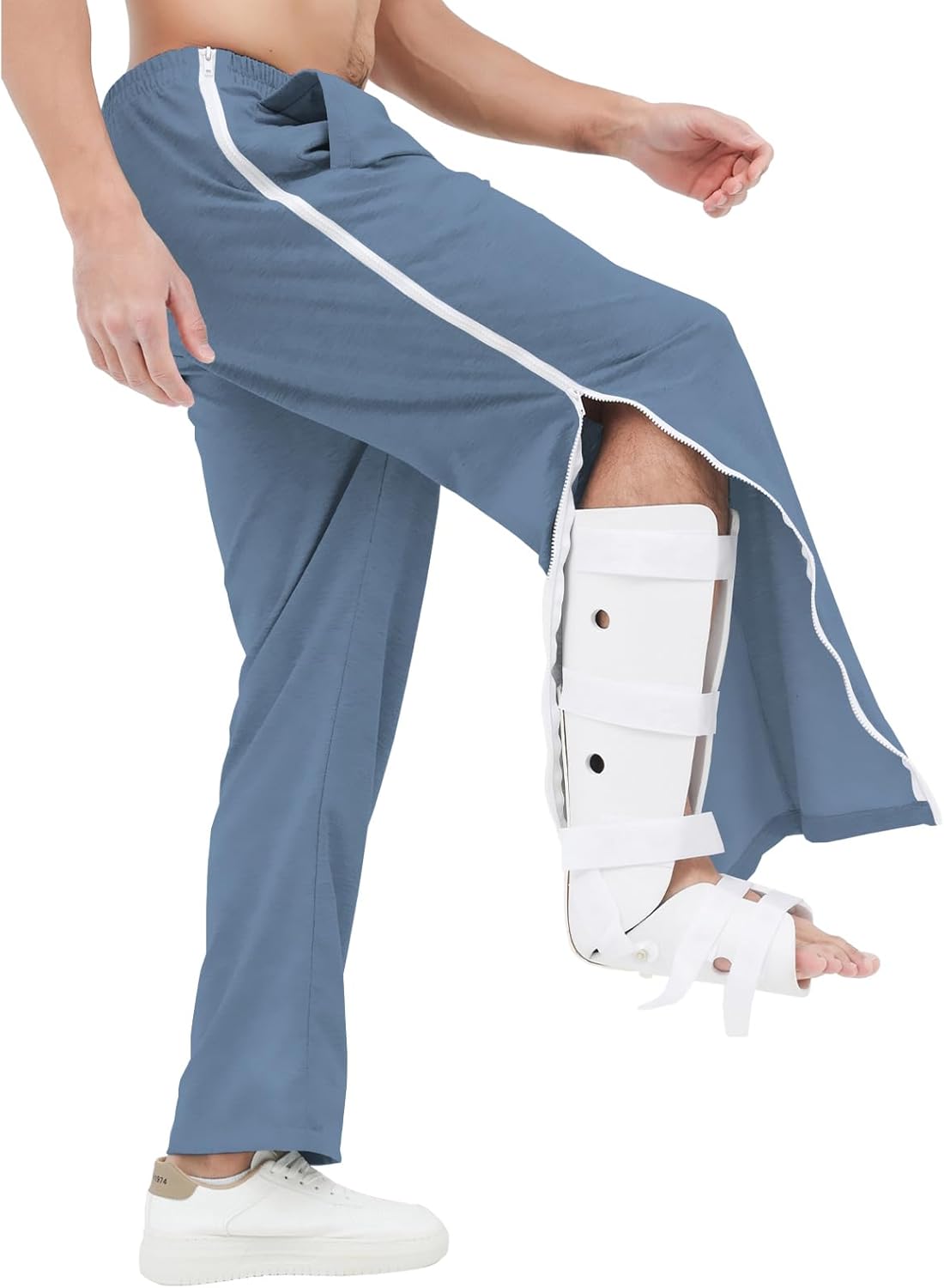 Mens Post Surgery Tearway Pants 2 Side Zippers Basketball Pants Sweatpants - Image 8