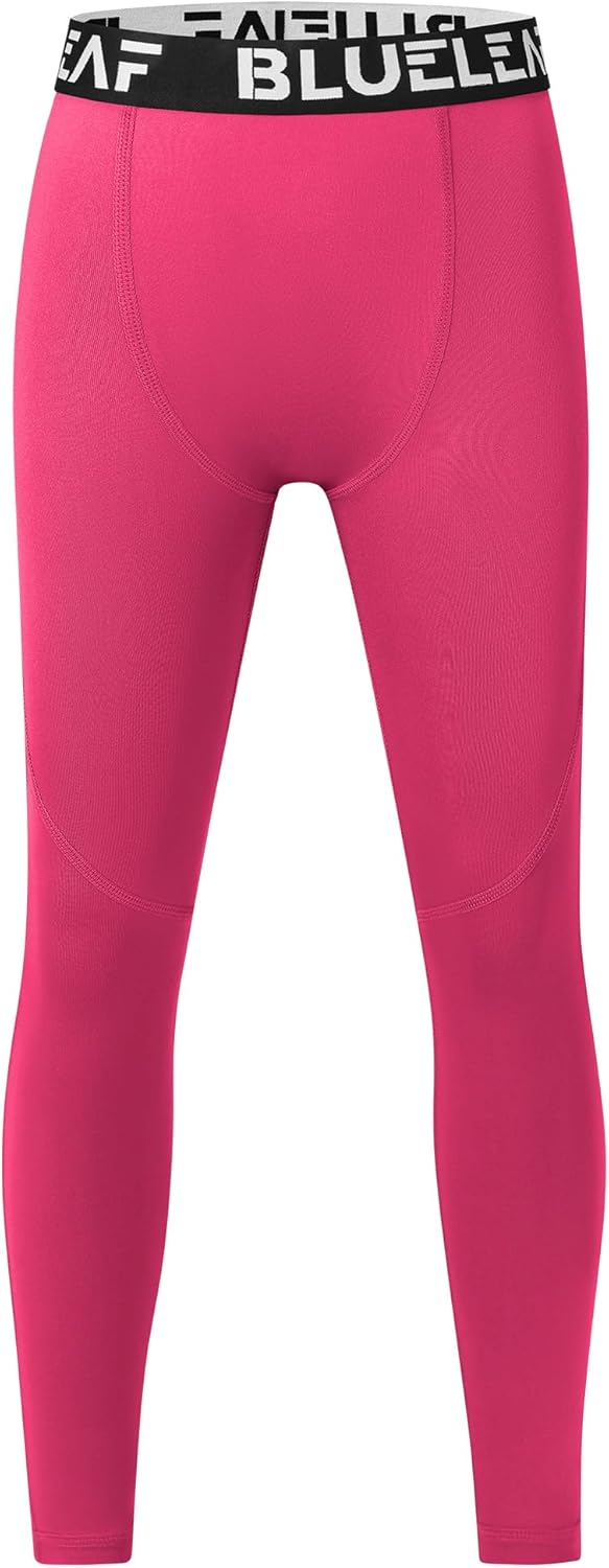 Blueleaf Boy's Compression Leggings Youth Athletic Tights Basketball Baseball Football Pants Quick Dry Sports Base Layer - Image 12