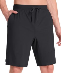 baleaf Men's Athletic Running Shorts 9 Inch Quick Dry Workout Zipper Pocket for Gym Basketball