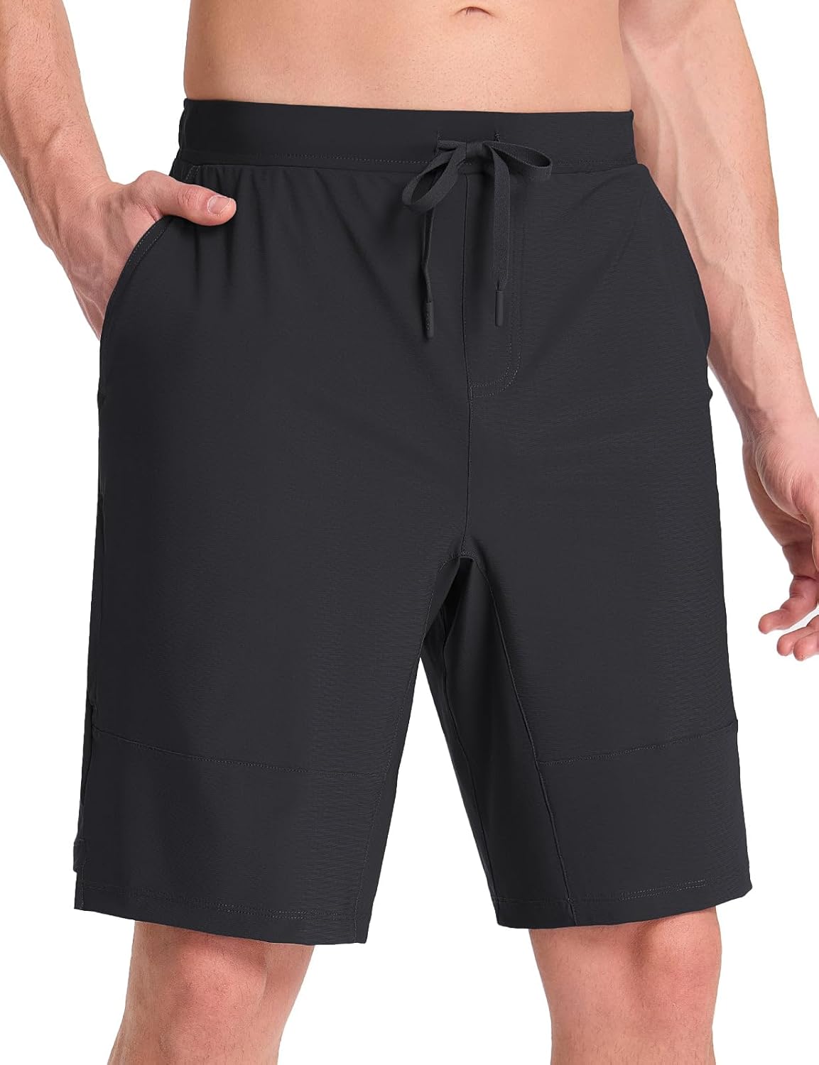 baleaf Men's Athletic Running Shorts 9 Inch Quick Dry Workout Zipper Pocket for Gym Basketball