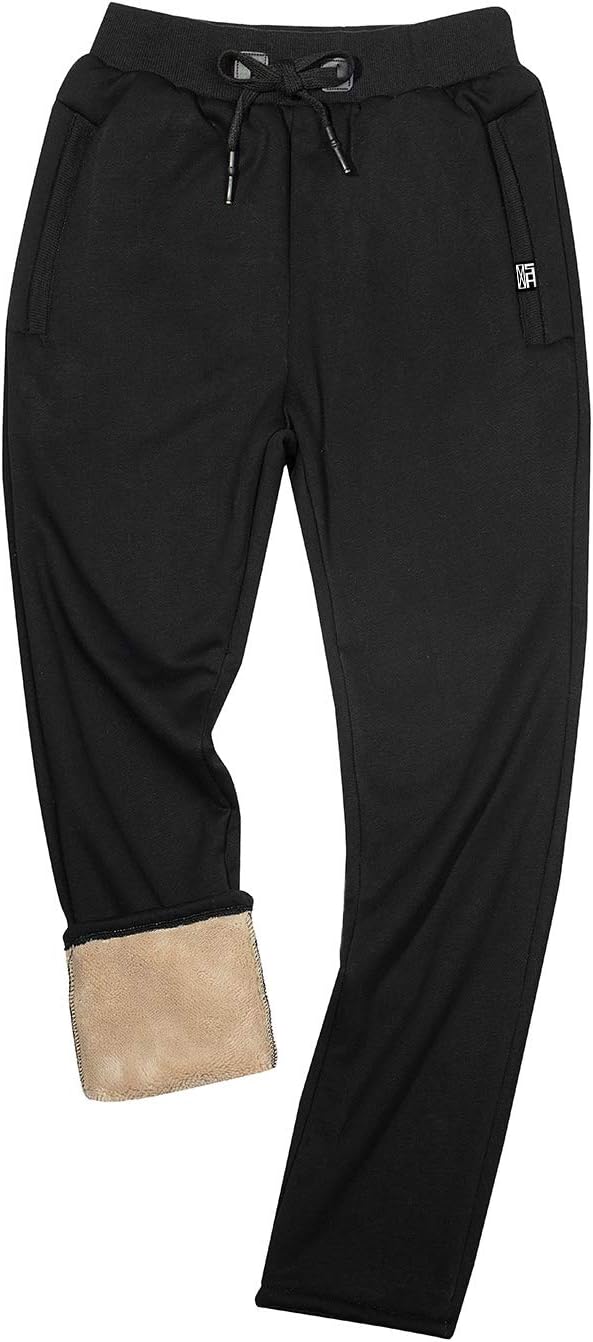 Gihuo Men's Sherpa Lined Athletic Sweatpants Winter Warm Track Pants - Image 8